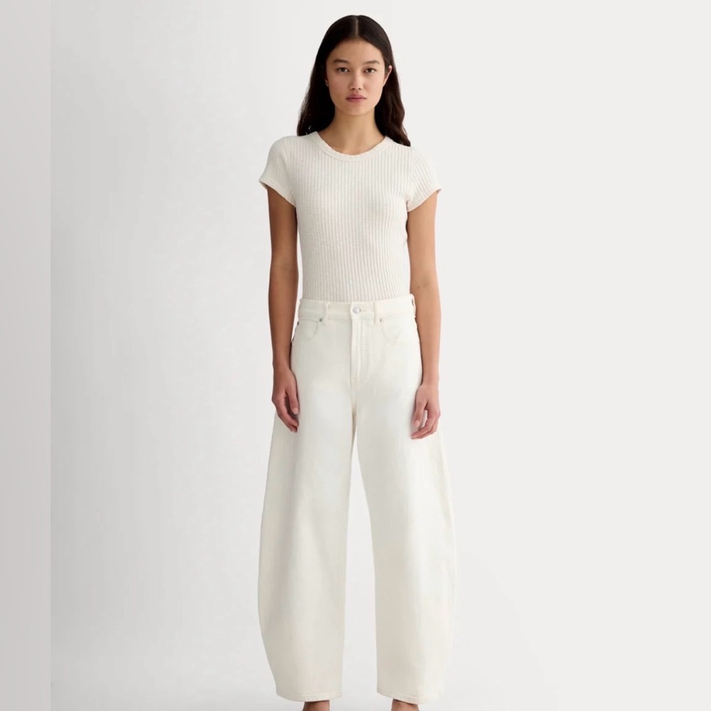 Everlane Way High Curve Jean in Calico Ecru